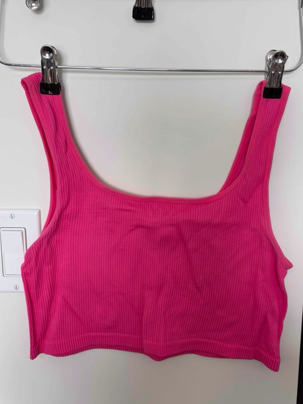 Forever 21 Hot Pink Ribbed Cropped Camisole